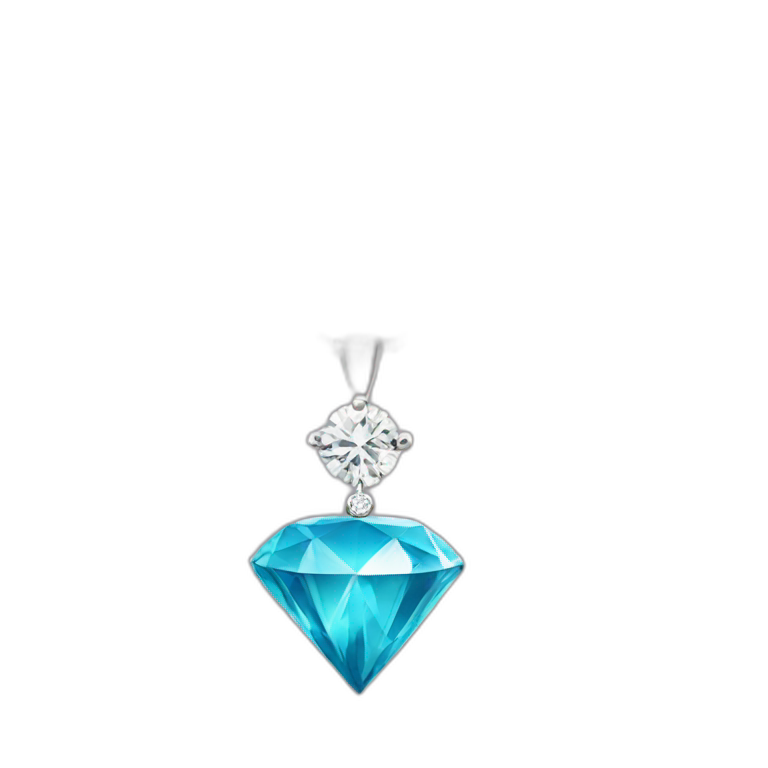 Necklace with a diamond emoji