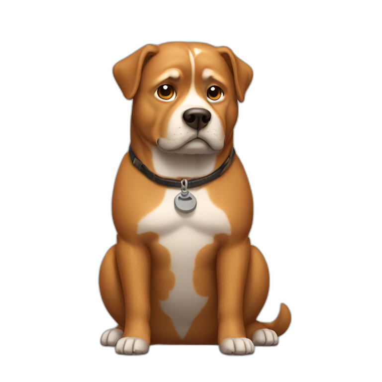 Dog man fat emoji