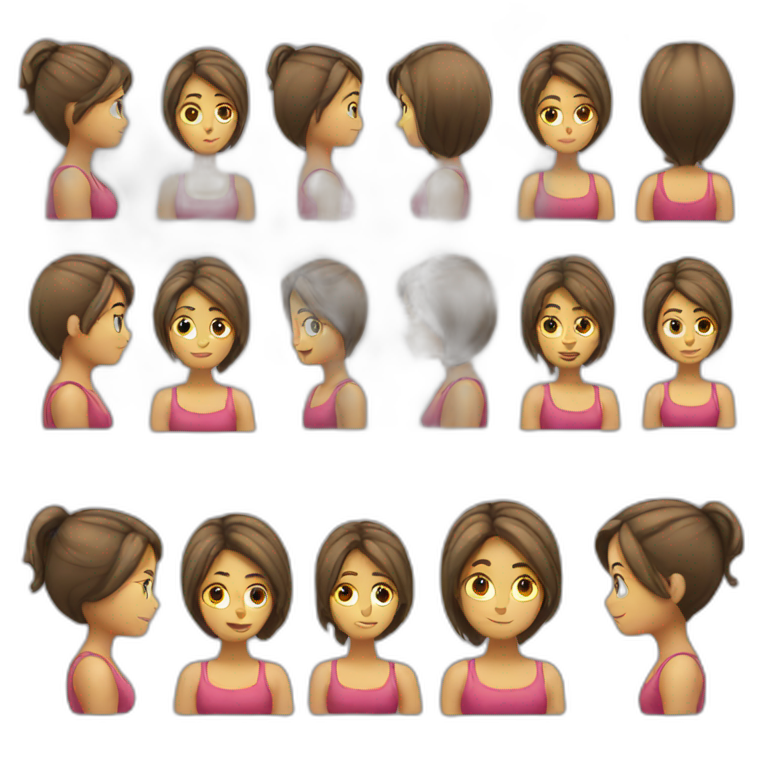 girl thinking emoji