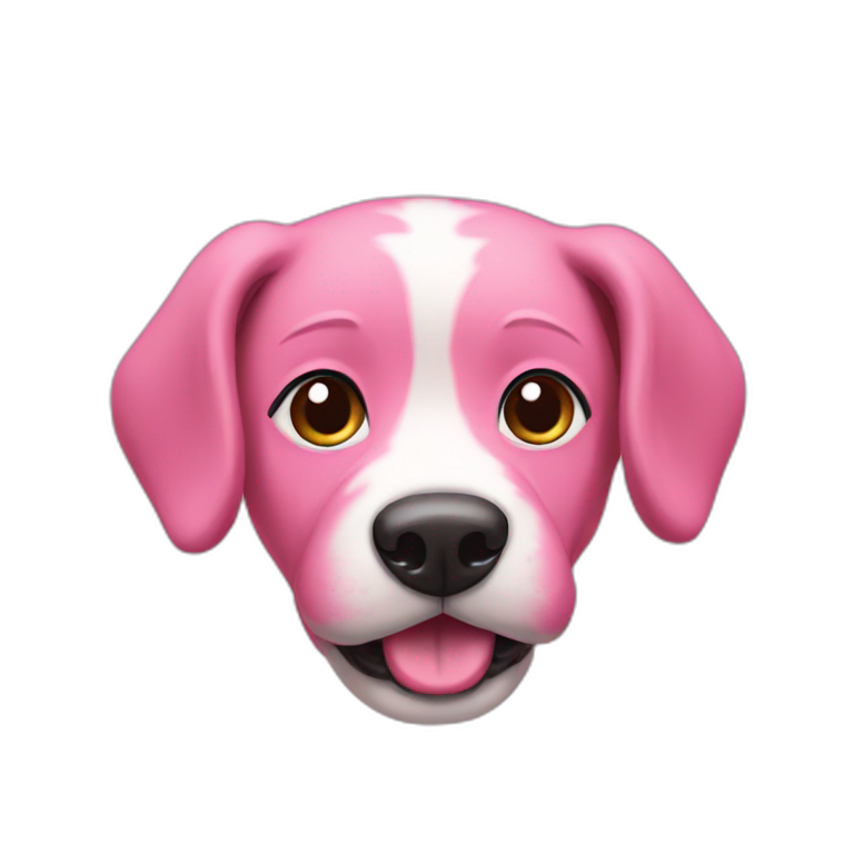 Pink dog gif emoji