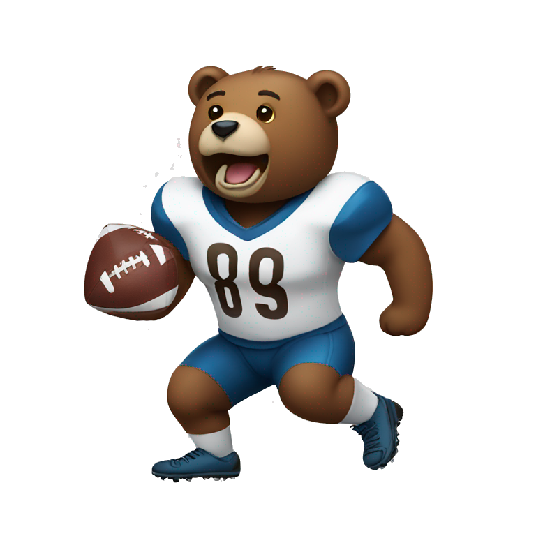 bear playing football emoji