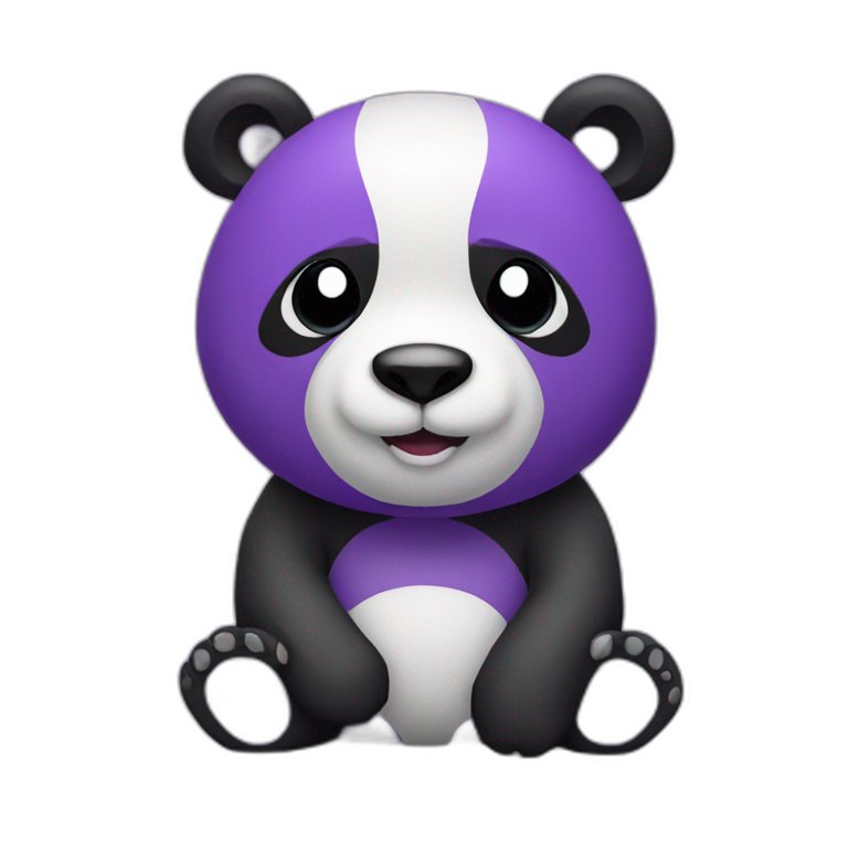 A purple panda emoji