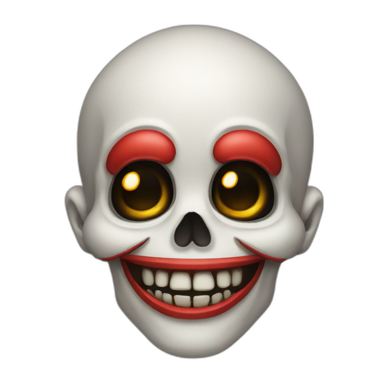 skull emoji clown face emoji