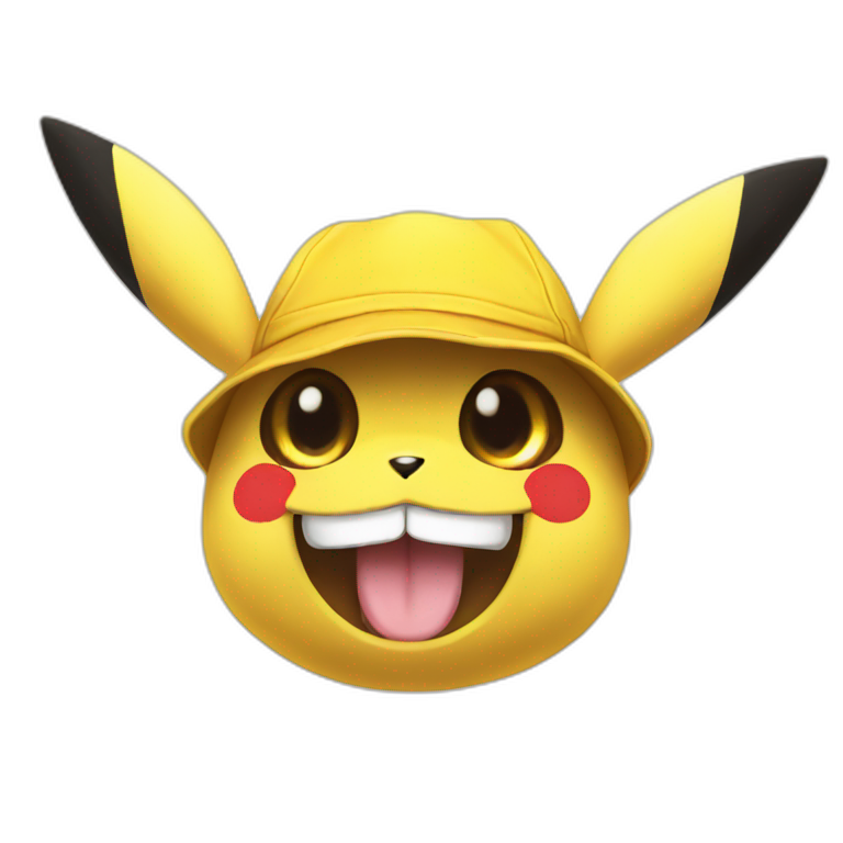 Fusion pikachu luffy hat emoji