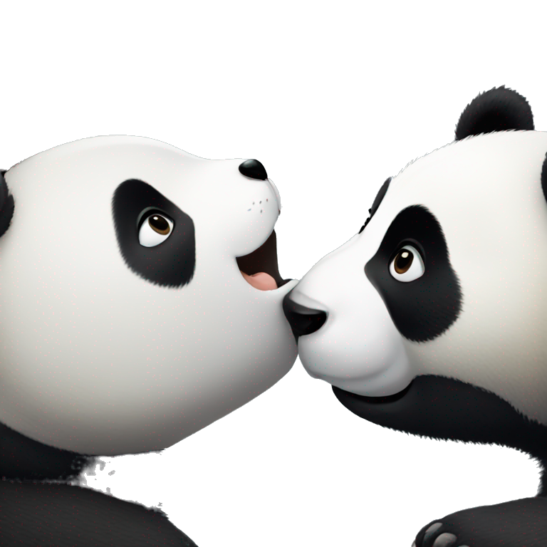 Panda giving a kiss emoji