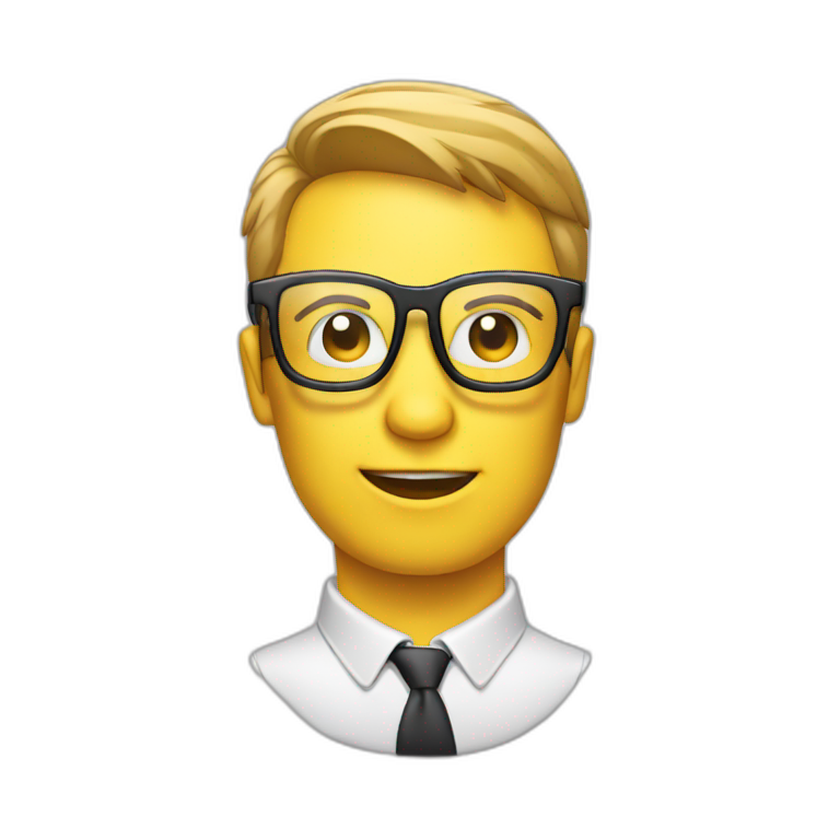 Remote control wearing glasses emoji