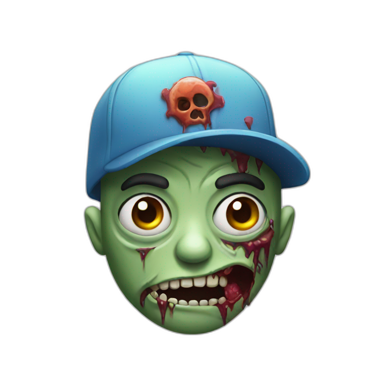 Zombie with a cap emoji