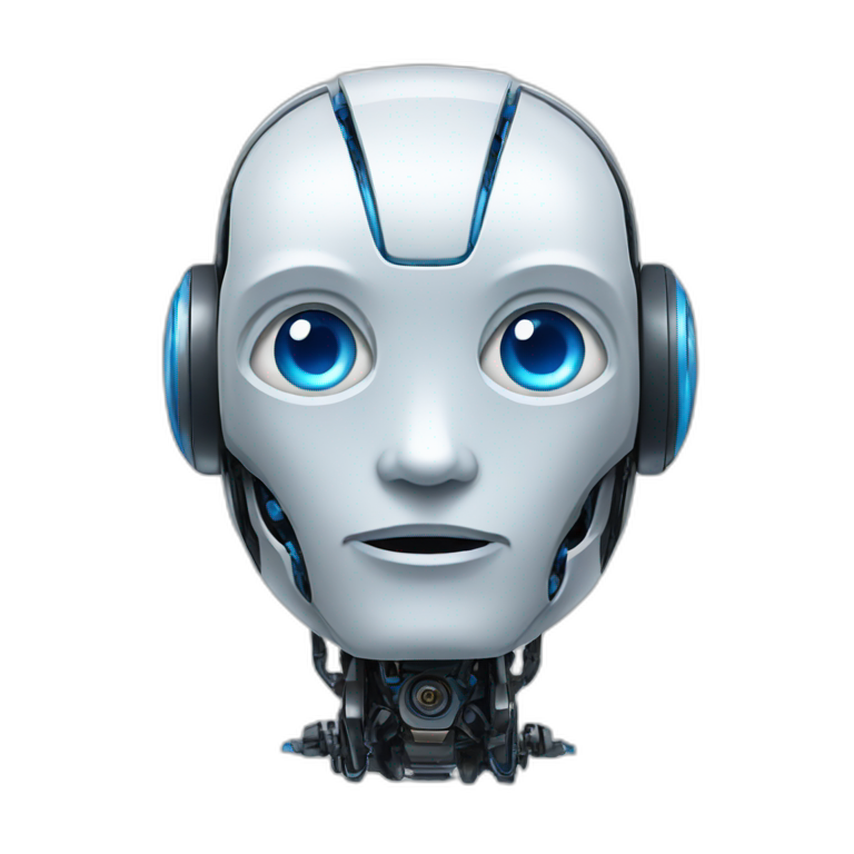 robot with blue eyes emoji