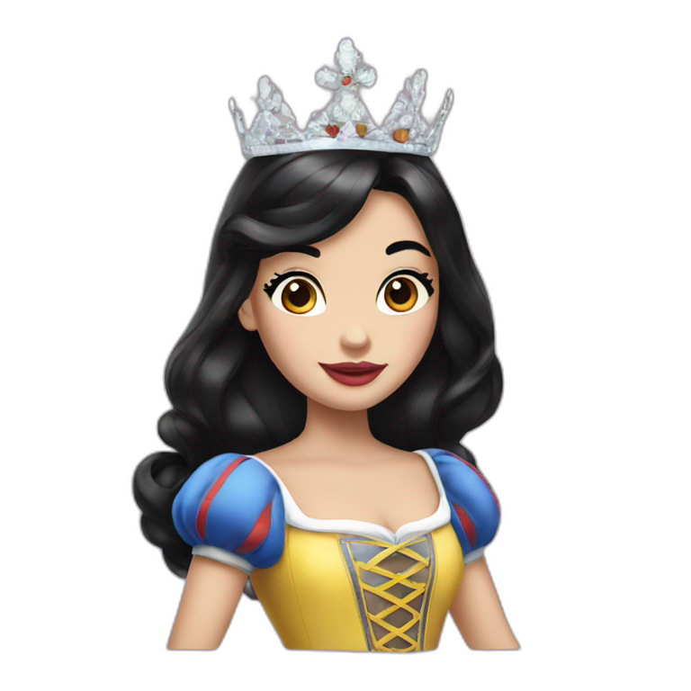 Snow White black hair princess emoji