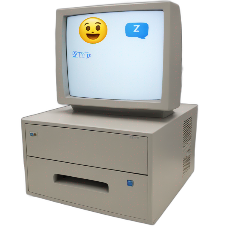 computer screen with words ZTP displayed emoji
