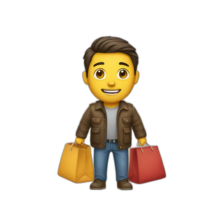 man with bags emoji