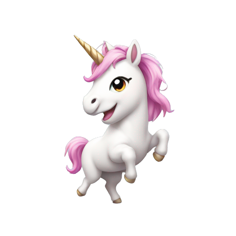 cute little unicorn dancing emoji