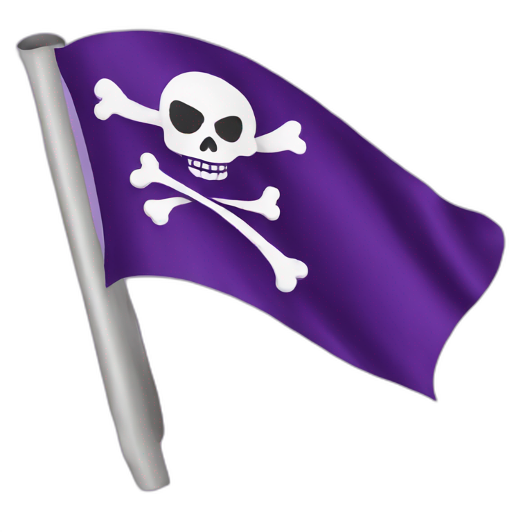 pirate flag in purple emoji