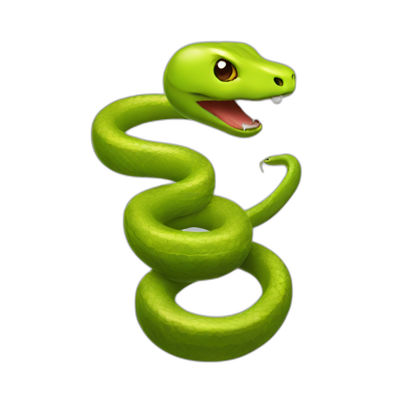Snake apple and Snake game, emoji