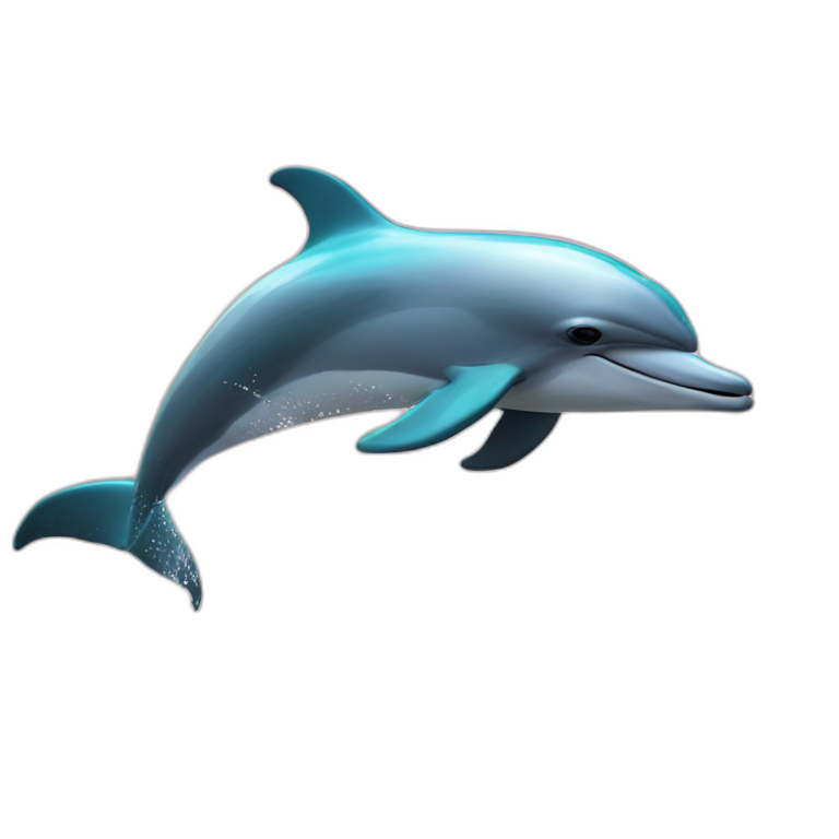 Dolphin with explosion behind it emoji