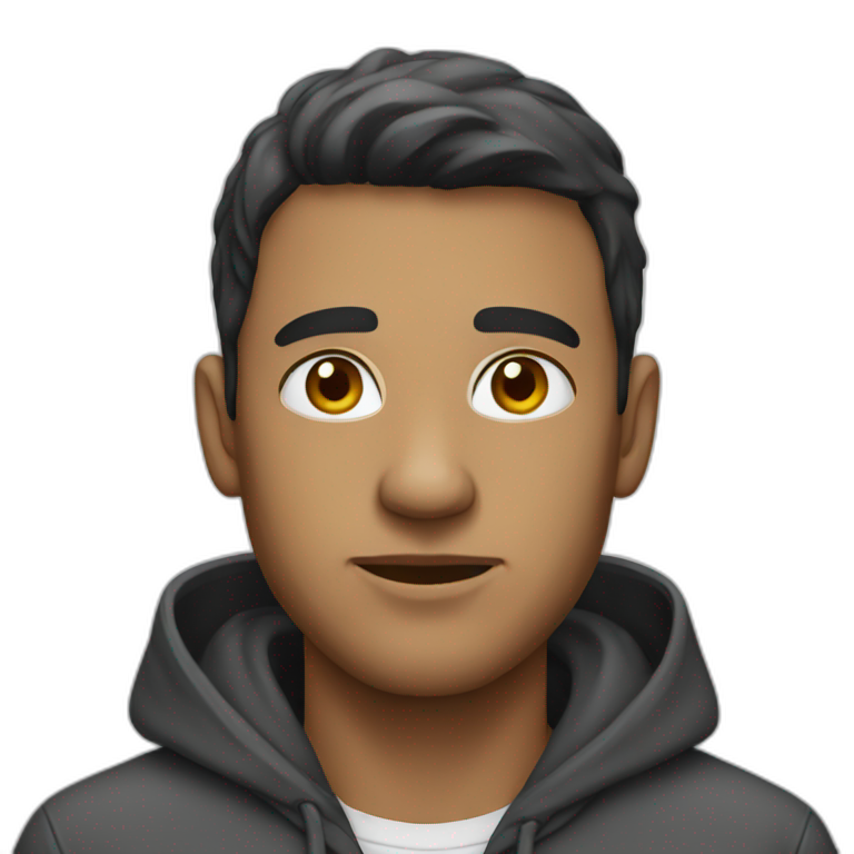 a man wearing a hoodie  emoji