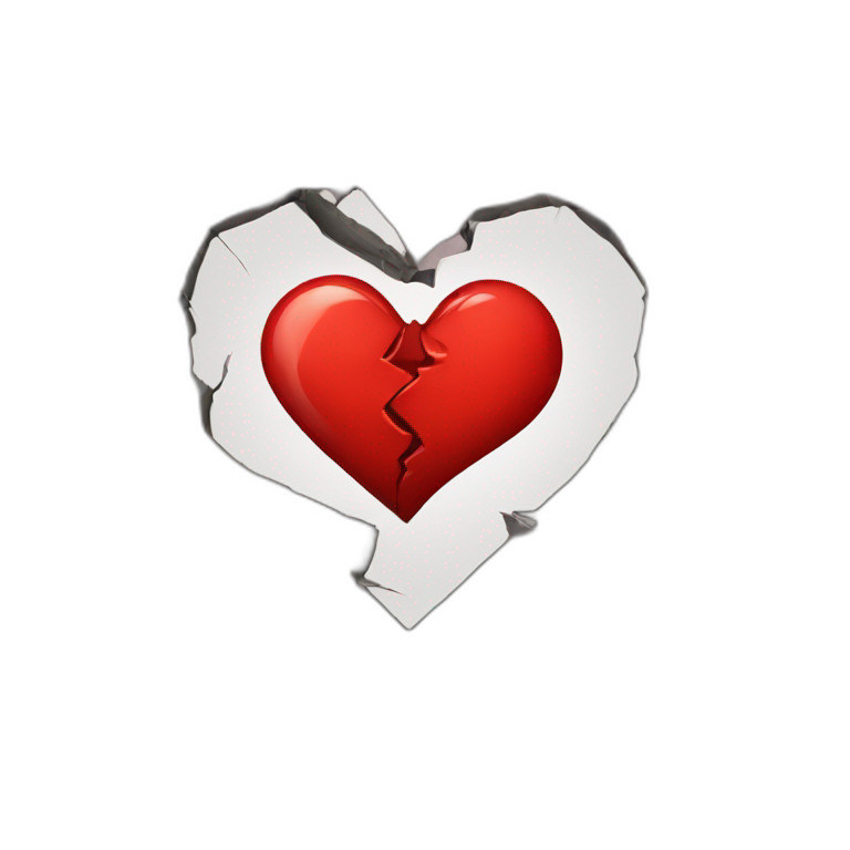 broken red heart emoji