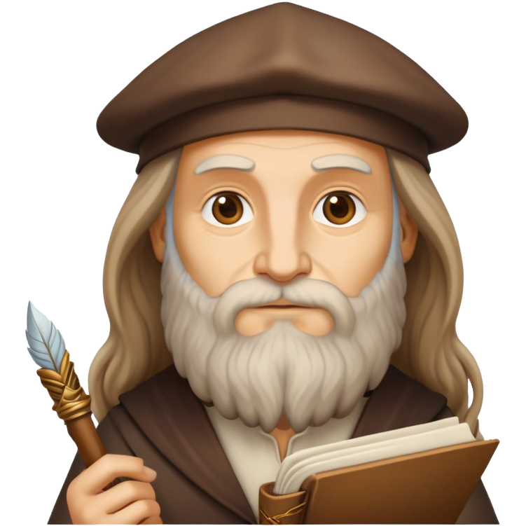 cinematic-realistic-leonardo-da-vinci-portrait-emoji,-depicted-as-the ...