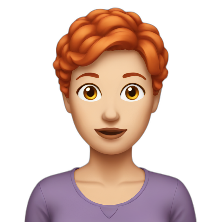 short hair redhead mother emoji