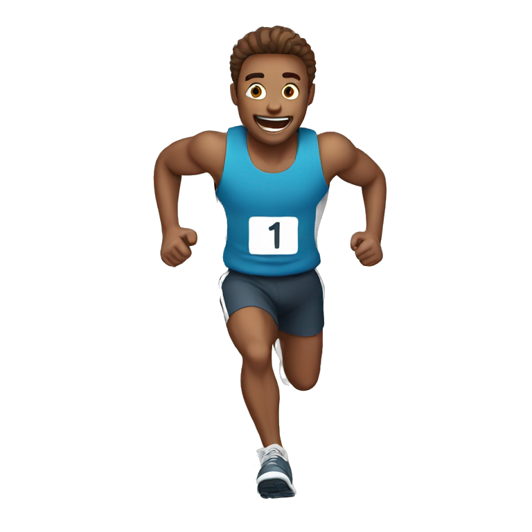 a guy running emoji