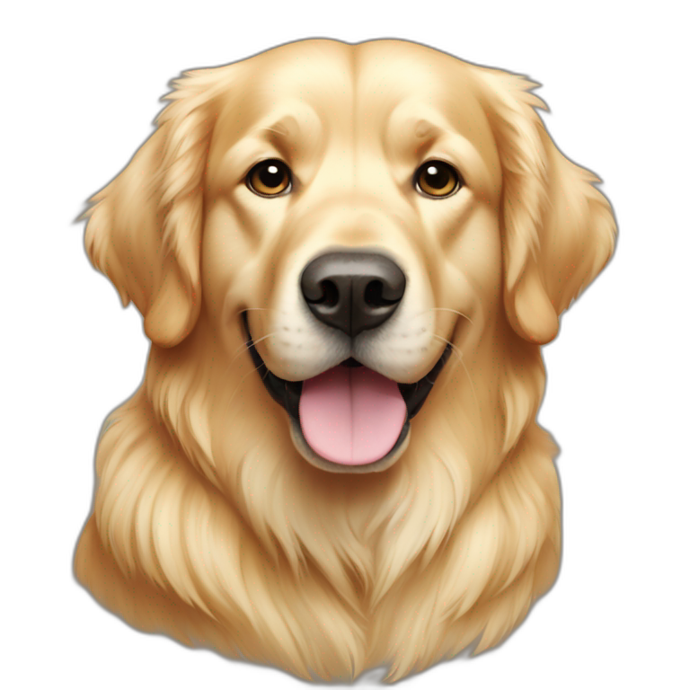Dog Canine Golden Retriever Full-height emoji
