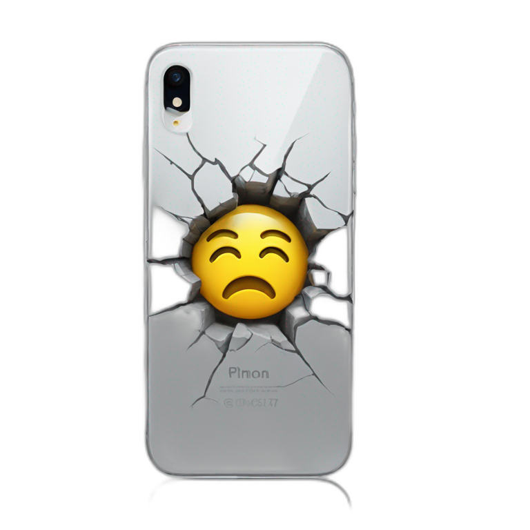 cracked iphone emoji