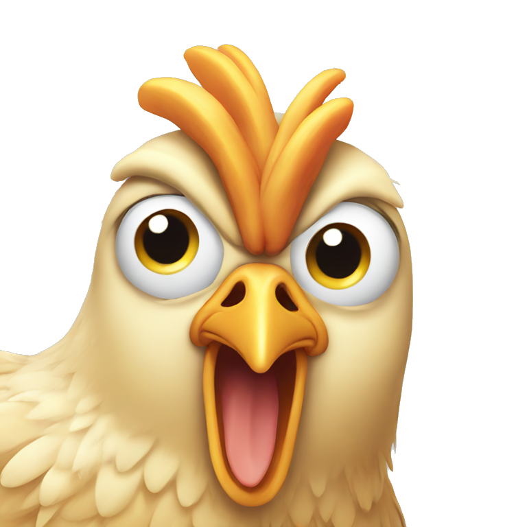 Stressed Chicken emoji