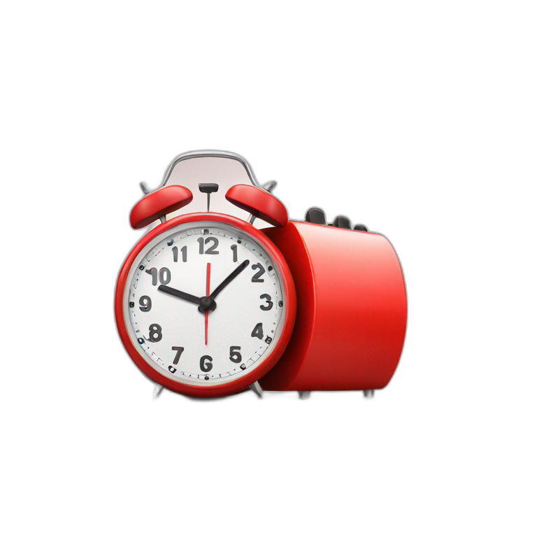 red, alarm clock emoji
