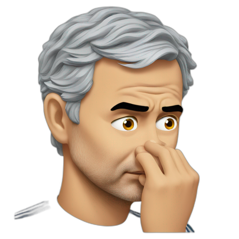 Jose mourinho thinking hand on face emoji
