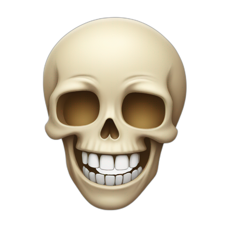 Skull laughing out loud emoji
