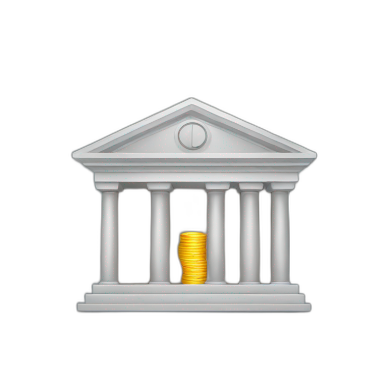 Bank with bank emoji