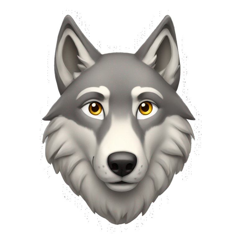 loup avec une corne emoji
