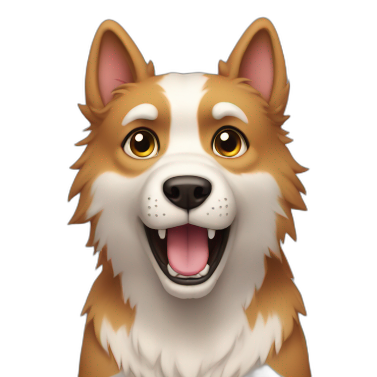 Furry barking emoji