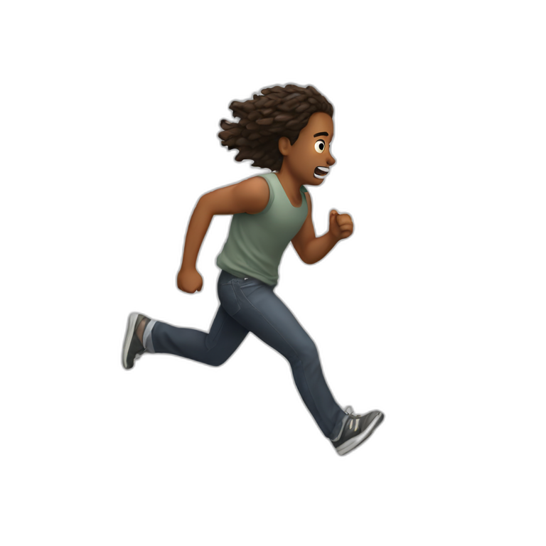 Me running away from my problems emoji