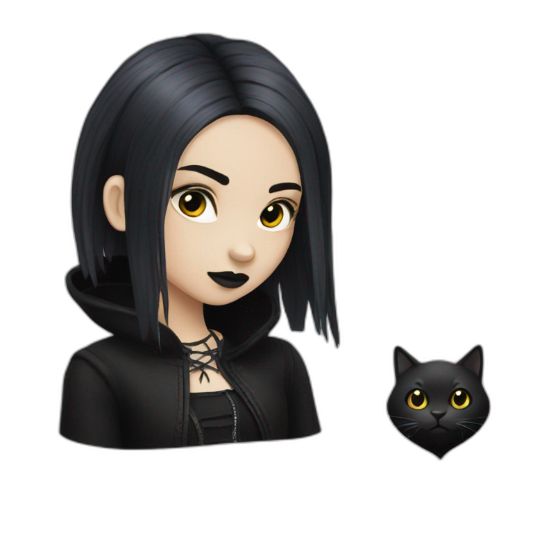 goth girl emoji