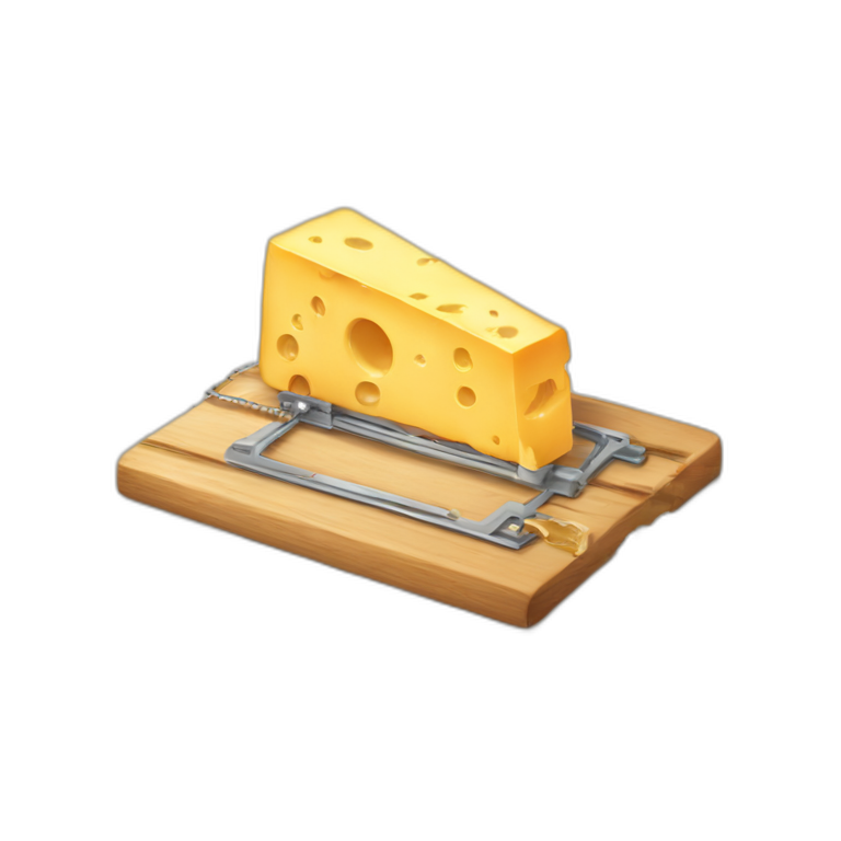 mouse trap with cheese on it emoji