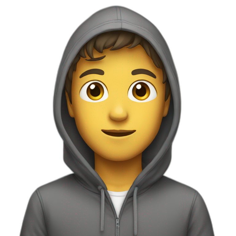 boy with hoodie emoji