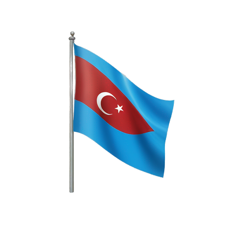 Blue turkish flag emoji