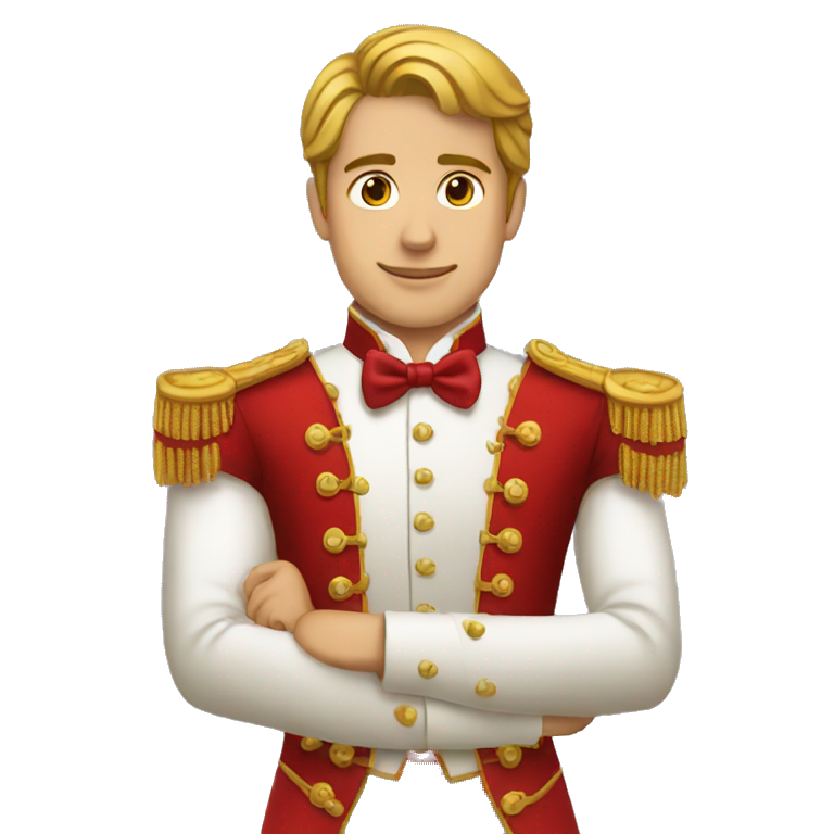 Principe con traje rojo emoji