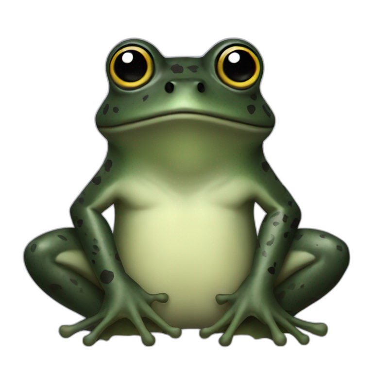 black-frog-with-triangles-on-skin emoji