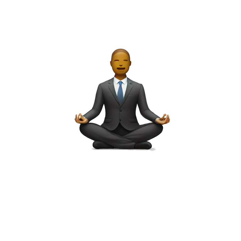 businessman meditating emoji