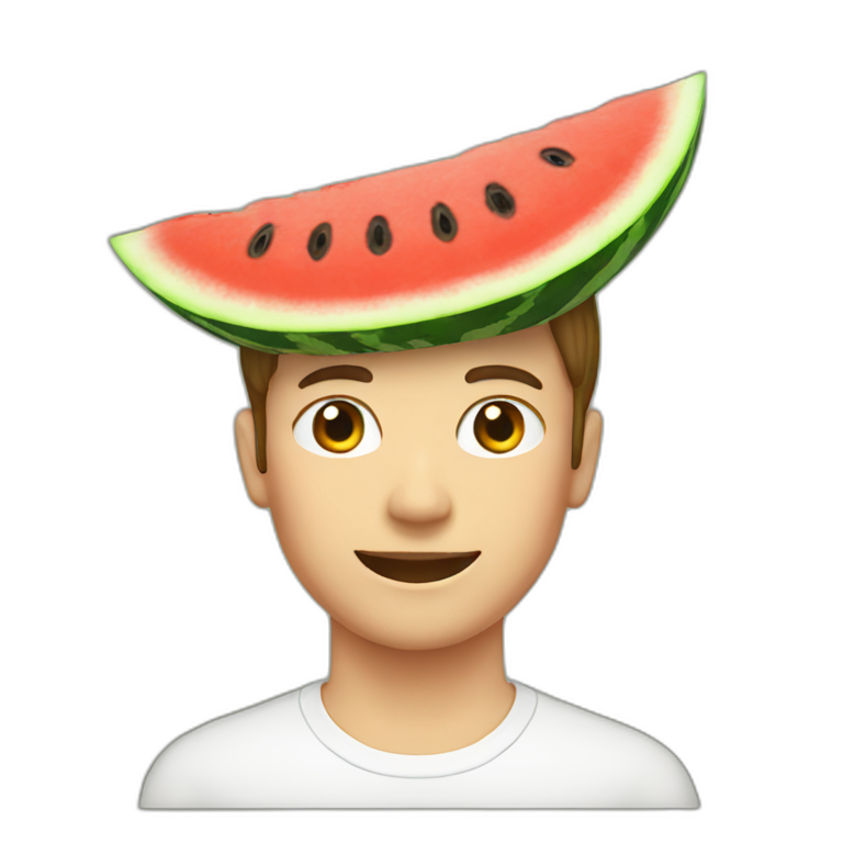 watermelon on the head emoji
