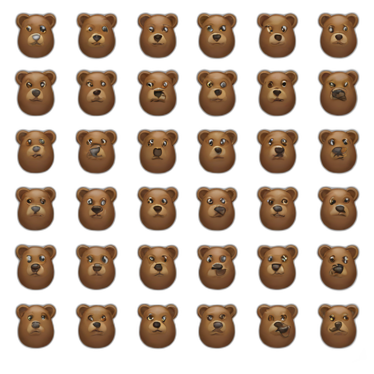 Bear man coding emoji