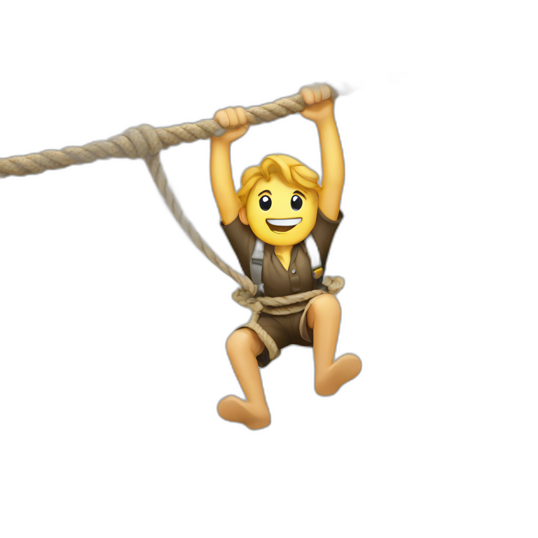 Rope climbing emoji