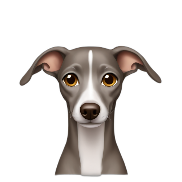 brown grey Italian greyhound emoji emoji