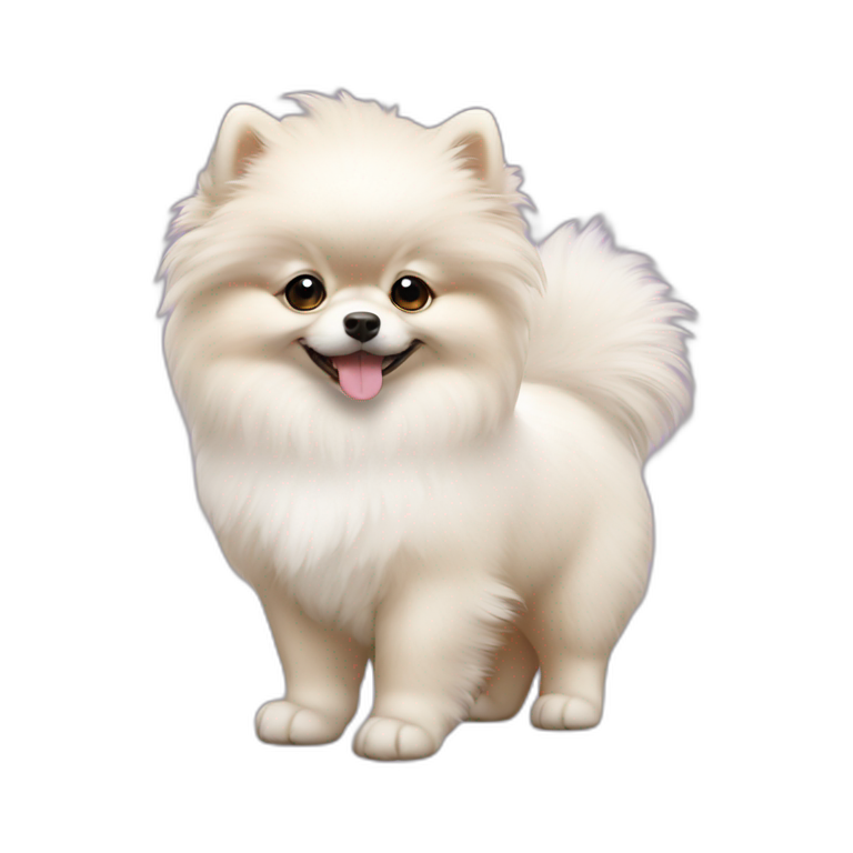 White pomeranian puppy emoji