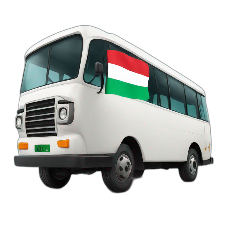 Buss with uae flag emoji