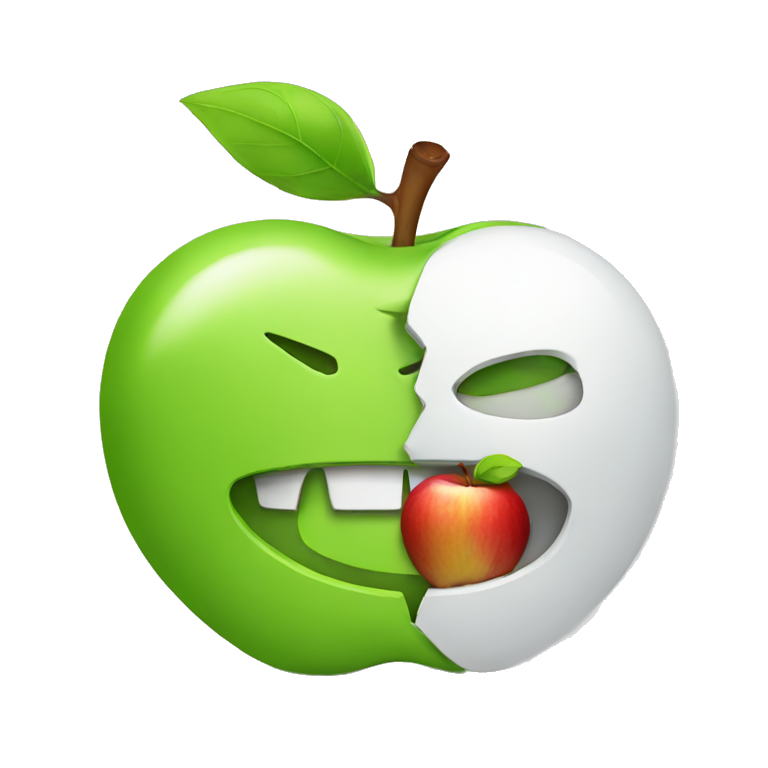 apple eating android emoji