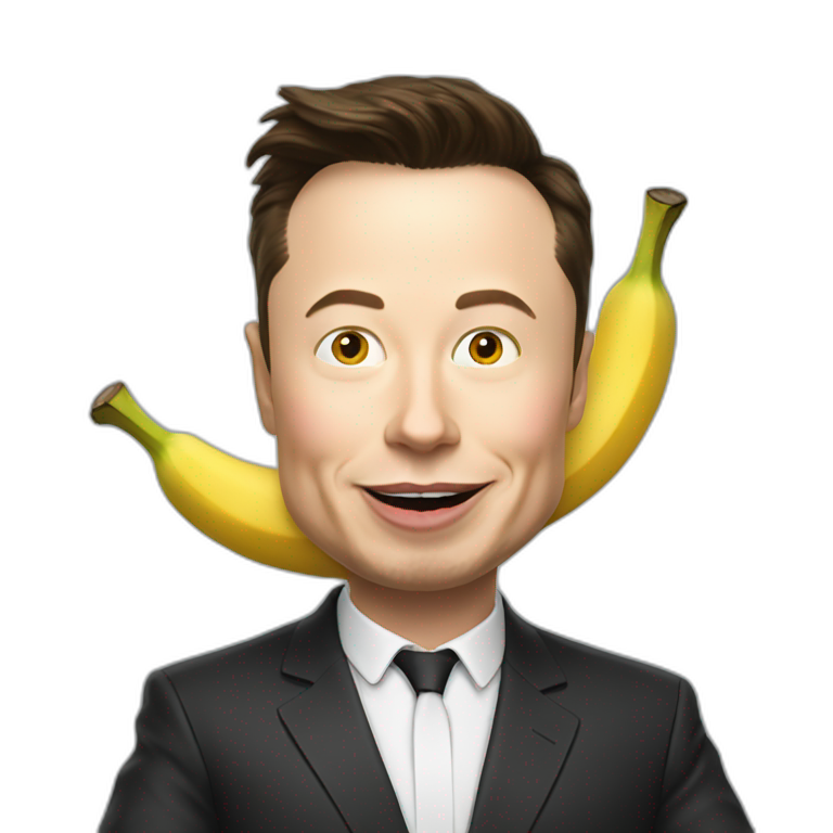 elon Musk eat banana emoji