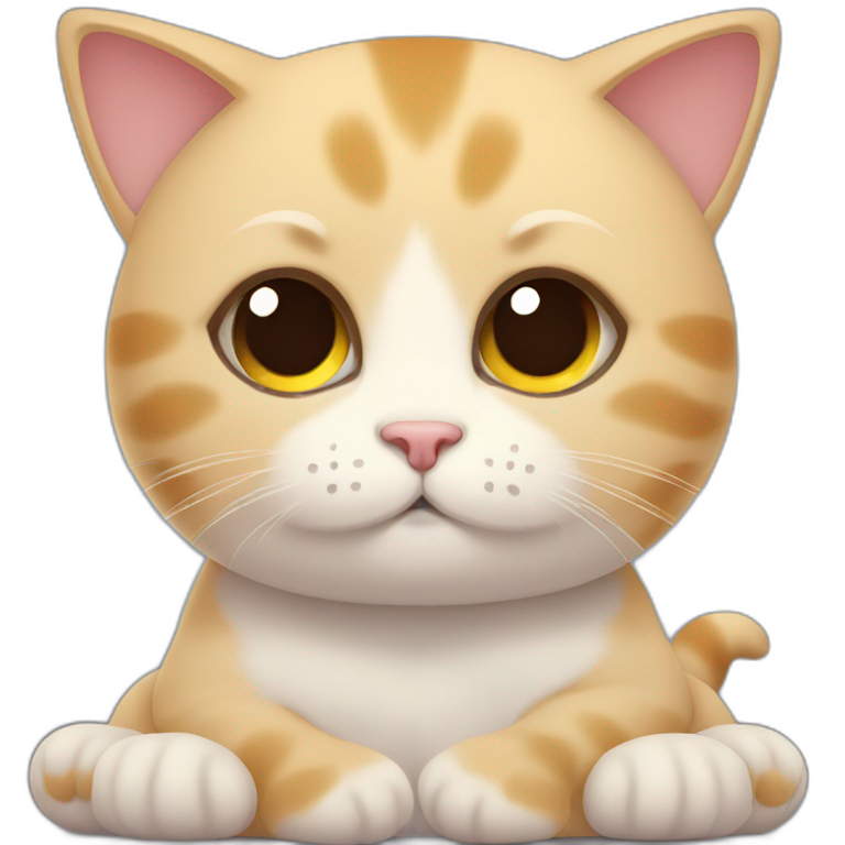 meditating cute cat emoji